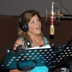 Image of Patrice recording her CD.